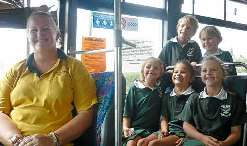 Students Talulah Ratcliffe, Zoe Hood, Jessica Warren, Riley Blake and Jamie Petersen enjoy the safety lesson. Students Talulah Ratcliffe, Zoe Hood, Jessica Warren, Riley Blake and Jamie Petersen enjoy the safety lesson.